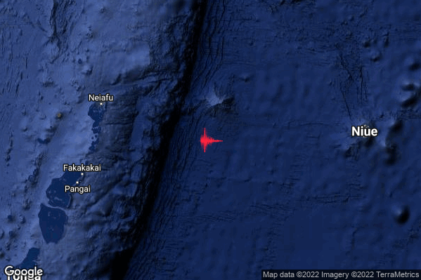 Estremo Terremoto M7.4 epicentro Tonga Islands region [Sea: Tonga] alle 11:48:46 (10:48:46 UTC)