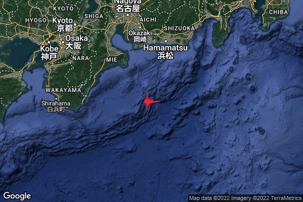 Violento Terremoto M6.0 epicentro Near south coast of eastern Honshu Japan [Sea: Japan] alle 09:08:26 (08:08:26 UTC)