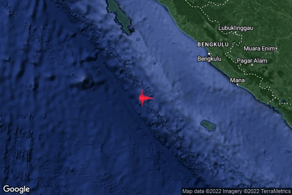 Violento Terremoto M6.0 epicentro Southwest of Sumatera Indonesia [Sea: Indonesia] alle 07:01:34 (06:01:34 UTC)
