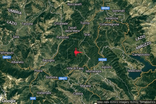 Lieve Terremoto M2.0 epicentro 5 km NW Montereale (AQ) alle 21:20:01 (20:20:01 UTC)