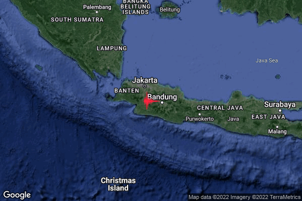 Severo Terremoto M5.6 epicentro Jawa Indonesia [Land: Indonesia] alle 07:21:12 (06:21:12 UTC)