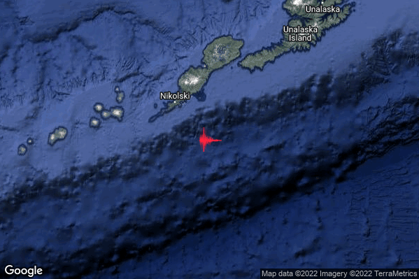 Violento Terremoto M5.7 epicentro Fox Islands Aleutian Islands United States [Sea: United States] alle 16:09:32 (15:09:32 UTC)