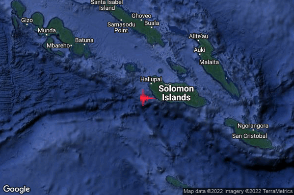 Estremo Terremoto M6.9 epicentro Solomon Is. [Sea] alle 03:03:09 (02:03:09 UTC)