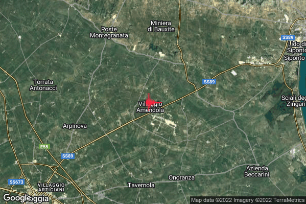 Lieve Terremoto M2.1 epicentro 16 km SE Rignano Garganico (FG) alle 16:53:19 (15:53:19 UTC)