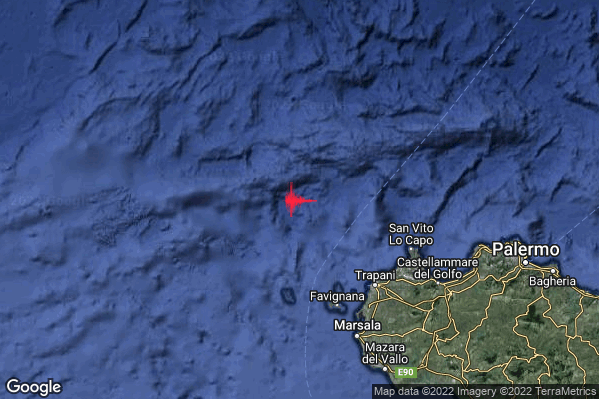 Lieve Terremoto M2.0 epicentro Tirreno Meridionale (MARE) alle 02:01:21 (01:01:21 UTC)