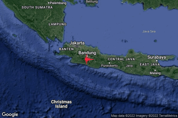 Violento Terremoto M5.7 epicentro Jawa Indonesia [Land: Indonesia] alle 10:49:44 (09:49:44 UTC)