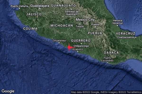Violento Terremoto M6.3 epicentro Guerrero Mexico [Land: Mexico] alle 15:31:32 (14:31:32 UTC)