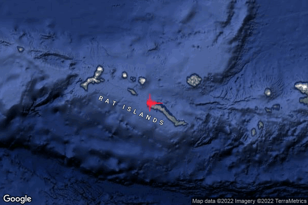 Violento Terremoto M6.2 epicentro Rat Islands Aleutian Islands United States [Sea: United States] alle 19:40:29 (18:40:29 UTC)