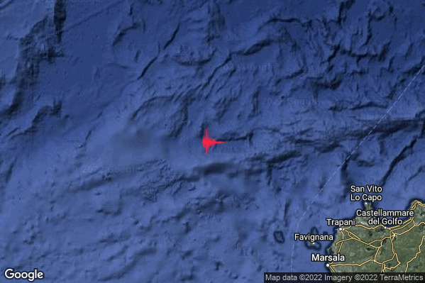Distinto Terremoto M3.8 epicentro Tirreno Meridionale (MARE) alle 16:53:28 (15:53:28 UTC)
