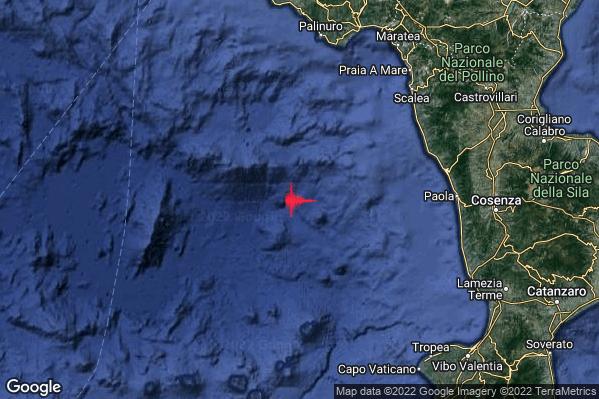 22:08:56 M2.0 epicentro “Tirreno Meridionale (MARE)”