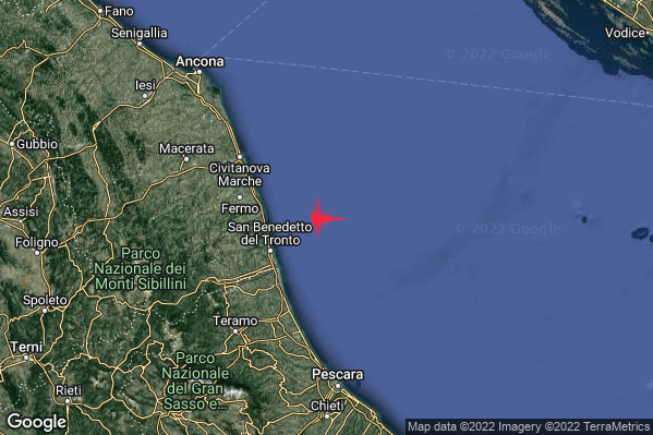 Lieve Terremoto M2.0 epicentro Costa Marchigiana Picena (Ascoli Piceno) alle 14:22:33 (13:22:33 UTC)