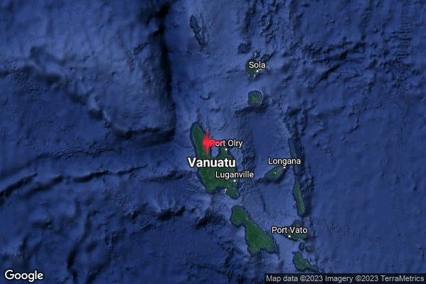 Estremo Terremoto M7.0 epicentro Vanuatu Islands [Sea: Vanuatu] alle 13:32:42 (12:32:42 UTC)