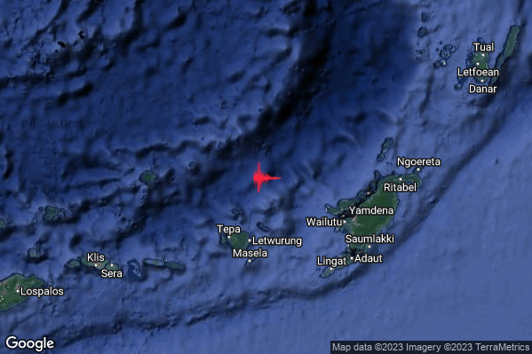 Estremo Terremoto M7.7 epicentro Indonesia [Sea] alle 18:47:35 (17:47:35 UTC)