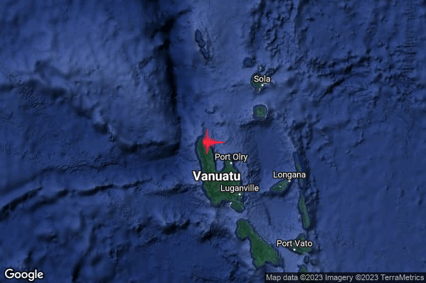 Violento Terremoto M6.0 epicentro Vanuatu Islands [Sea: Vanuatu] alle 09:39:56 (08:39:56 UTC)