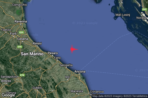 08:15:45 M2.4 epicentro “Costa Marchigiana Pesarese (Pesaro-Urbino)”
