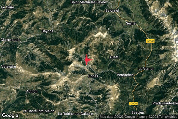 Debole Terremoto M2.3 epicentro France alle 18:46:32 (17:46:32 UTC)