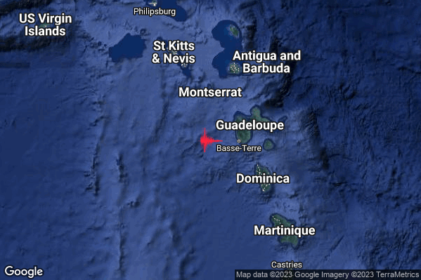 12:23:40 M6.2 epicentro “Guadeloupe-Martinique [Sea]”