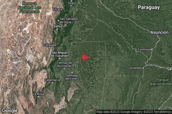 Estremo Terremoto M6.6 epicentro Santiago del Estero Province Argentina [Land: Argentina] alle 23:09:38 (22:09:38 UTC)