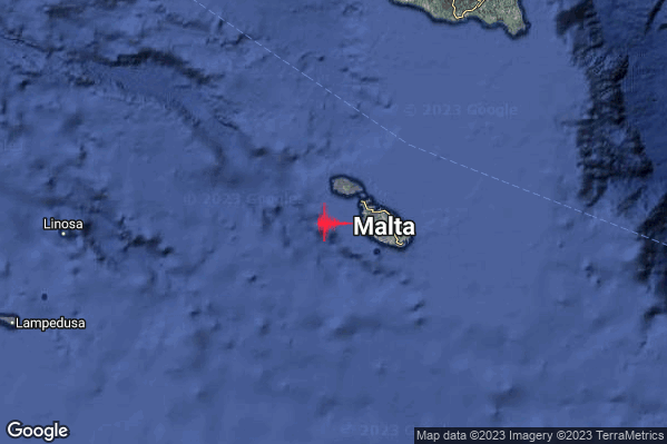 Debole Terremoto M2.7 epicentro Malta (MALTA) alle 01:58:16 (00:58:16 UTC)