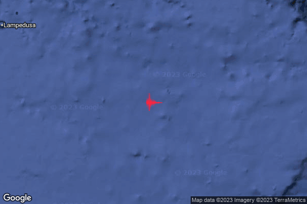 Leggero Terremoto M2.9 epicentro Malta [Sea] alle 23:21:09 (22:21:09 UTC)