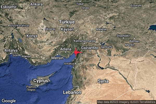 Forte Terremoto M4.9 epicentro Turkey [Land] alle 03:17:50 (02:17:50 UTC)