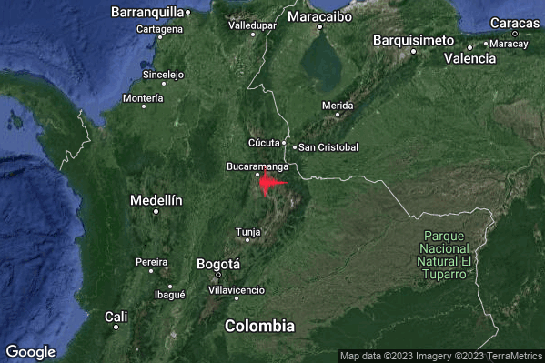 Intenso Terremoto M4.7 epicentro Northern Colombia [Land: Colombia] alle 03:56:22 (02:56:22 UTC)