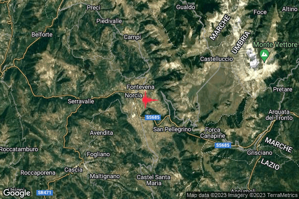 Lieve Terremoto M2.0 epicentro 2 km E Norcia (PG) alle 03:02:20 (02:02:20 UTC)