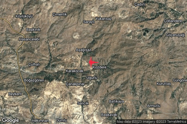 Forte Terremoto M4.8 epicentro Turkey alle 17:29:54 (16:29:54 UTC)