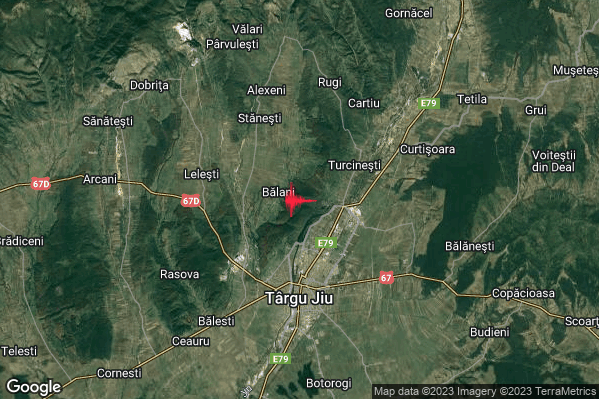 Severo Terremoto M5.2 epicentro Romania alle 15:58:07 (14:58:07 UTC)