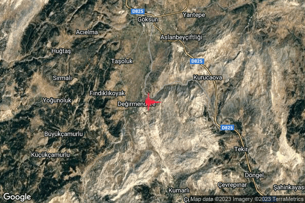 Forte Terremoto M4.8 epicentro Turkey alle 20:20:32 (19:20:32 UTC)