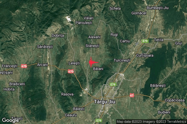 Violento Terremoto M5.8 epicentro Romania alle 14:16:52 (13:16:52 UTC)