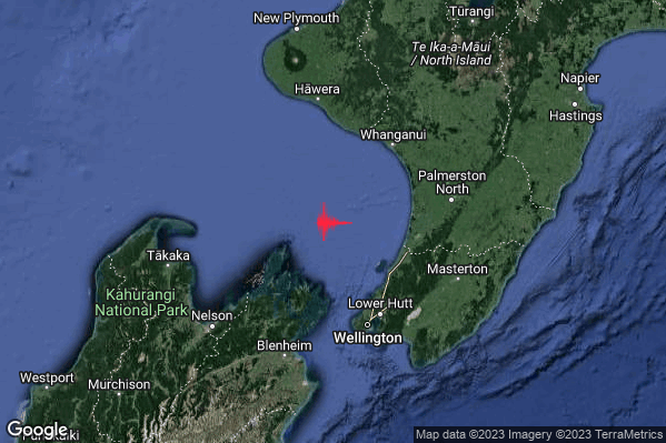 Severo Terremoto M5.6 epicentro Cook Strait New Zealand [Sea: New Zealand] alle 07:38:08 (06:38:08 UTC)