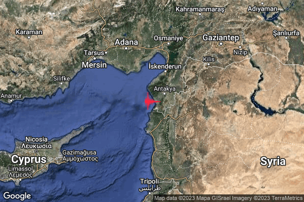Violento Terremoto M6.3 epicentro Turkey [Sea] alle 18:04:32 (17:04:32 UTC)