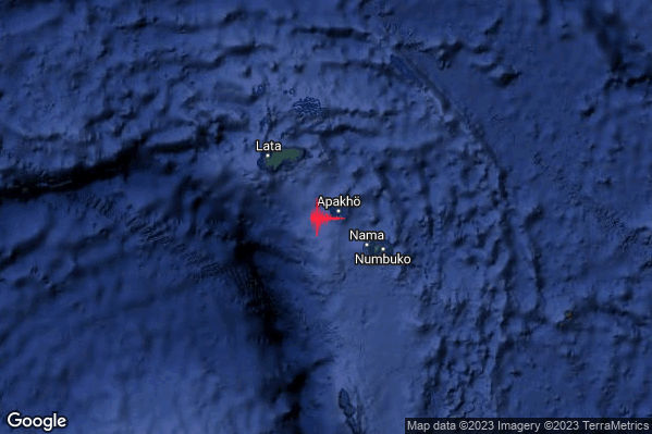 Severo Terremoto M5.2 epicentro Solomon Is. [Sea] alle 10:50:44 (09:50:44 UTC)