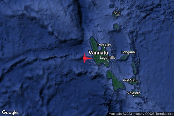 Estremo Terremoto M6.6 epicentro Vanuatu Islands [Sea: Vanuatu] alle 19:04:34 (18:04:34 UTC)