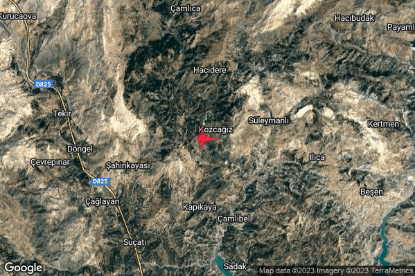Forte Terremoto M4.8 epicentro Turkey alle 03:53:47 (02:53:47 UTC)