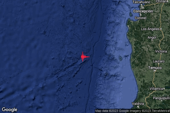 Severo Terremoto M5.5 epicentro Chile (Peruvian point of view) [Sea] alle 20:56:39 (19:56:39 UTC)