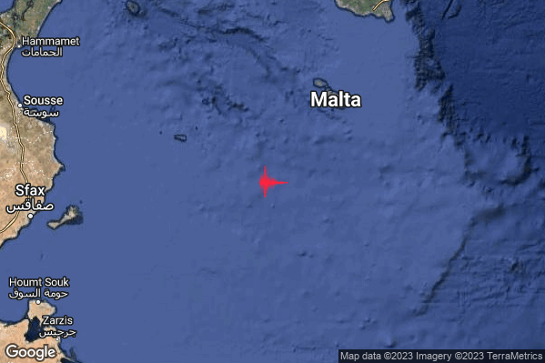 Moderato Terremoto M3.6 epicentro Libya [Sea] alle 16:50:50 (15:50:50 UTC)