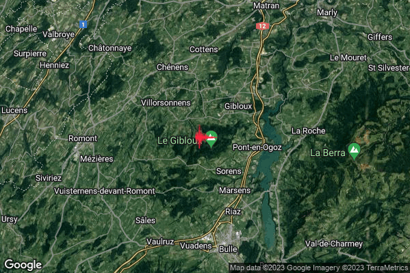 Debole Terremoto M2.6 epicentro Svizzera (SVIZZERA) alle 23:11:51 (22:11:51 UTC)
