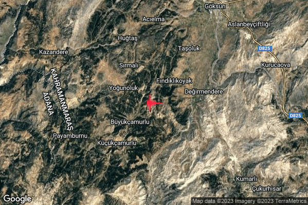 Intenso Terremoto M4.5 epicentro Turkey alle 06:14:36 (05:14:36 UTC)