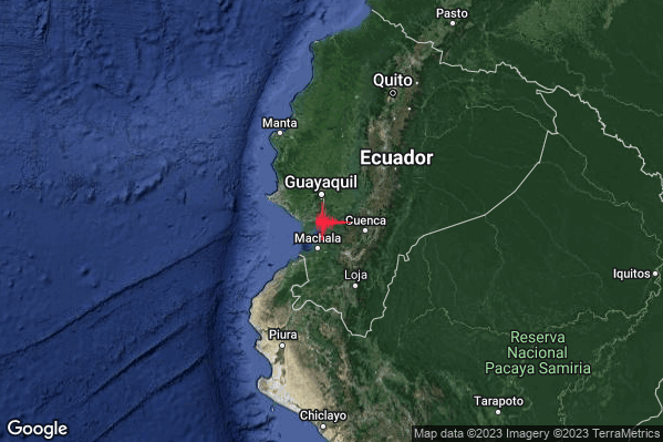 Estremo Terremoto M6.6 epicentro Near coast of Ecuador [Land: Ecuador] alle 18:12:55 (17:12:55 UTC)
