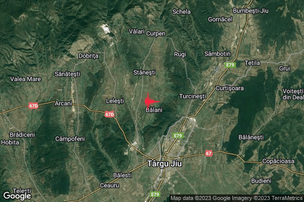 Intenso Terremoto M4.7 epicentro Romania alle 15:02:17 (14:02:17 UTC)
