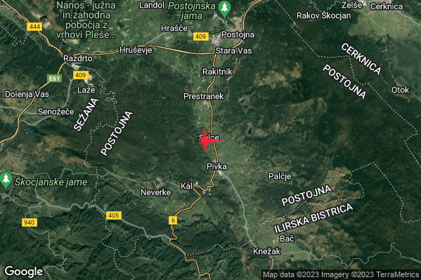 Lieve Terremoto M2.2 epicentro Slovenia (SLOVENIA) alle 20:47:59 (19:47:59 UTC)
