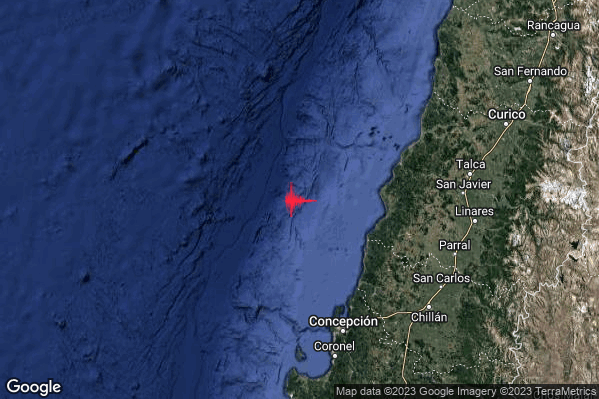 Estremo Terremoto M6.4 epicentro Chile (Peruvian point of view) [Sea] alle 19:33:07 (17:33:07 UTC)