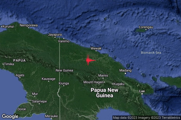 Estremo Terremoto M7.0 epicentro New Guinea Papua New Guinea [Land: Papua New Guinea] alle 20:04:06 (18:04:06 UTC)