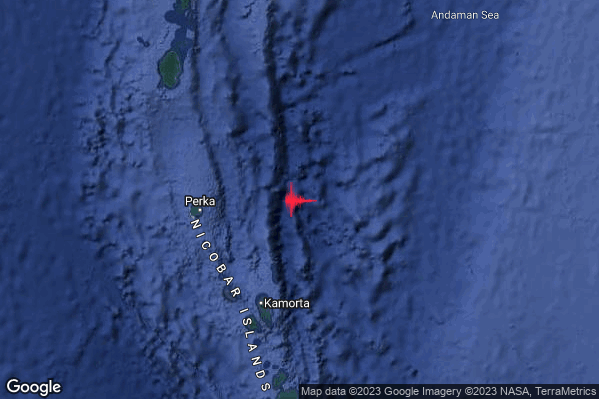 Severo Terremoto M5.5 epicentro India [Sea] alle 09:46:20 (07:46:20 UTC)