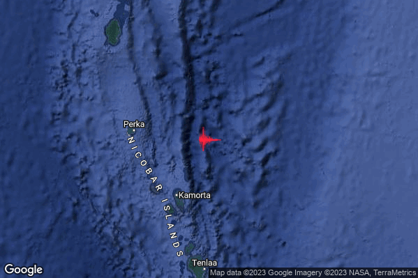 Violento Terremoto M5.8 epicentro India [Sea] alle 14:17:35 (12:17:35 UTC)