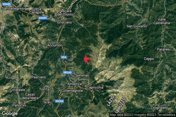Lieve Terremoto M2.1 epicentro 5 km NE Amatrice (RI) alle 11:44:13 (09:44:13 UTC)