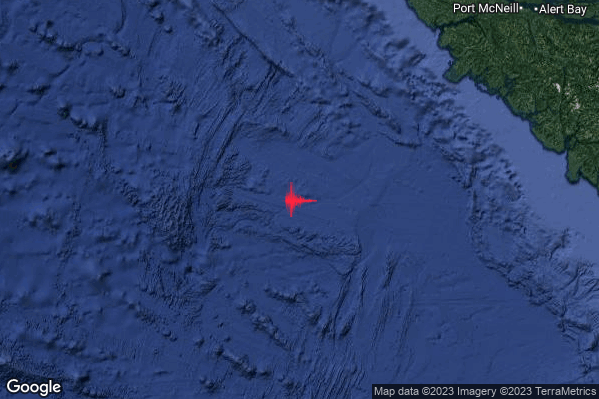 Violento Terremoto M5.9 epicentro Canada [Sea] alle 17:54:57 (15:54:57 UTC)
