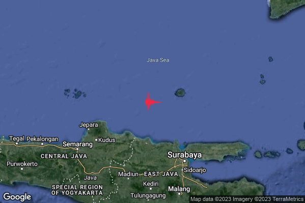 Estremo Terremoto M6.7 epicentro Indonesia [Sea] alle 11:55:46 (09:55:46 UTC)